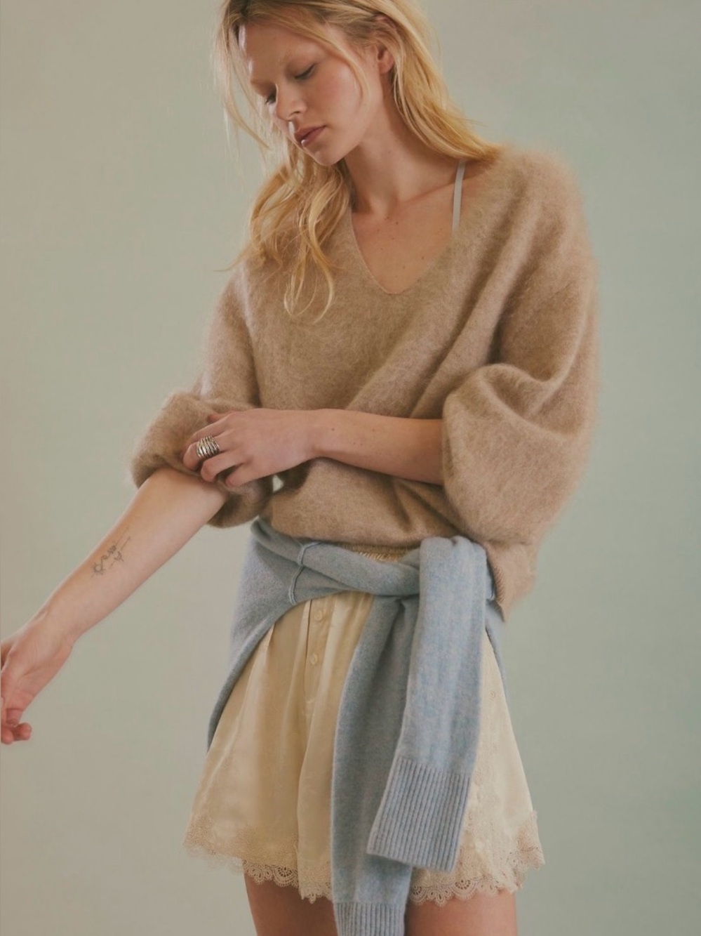 Free people Ava brushed cashmere sweater